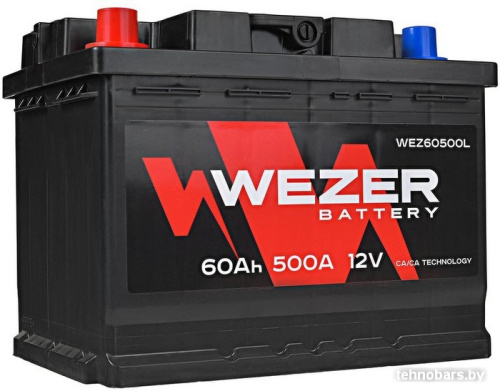 Автомобильный аккумулятор Wezer WEZ60500L (60 А·ч) фото 3