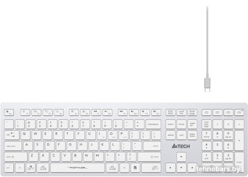 Клавиатура A4Tech Fstyler FBX50C (серебристый/белый) фото 4