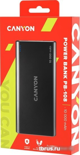 Внешний аккумулятор Canyon CNE-CPB1008B 10000mAh (черный) фото 6