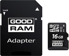 Карта памяти GOODRAM M1AA microSDHC M1AA-0160R12 16GB (с адаптером)