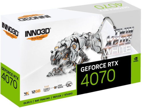 Видеокарта Inno3D GeForce RTX 4070 Twin X2 OC White N40702-126XX-185252W фото 5