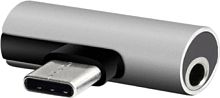 Адаптер Sipl AK291D USB Type-C - 3.5 мм (серый)