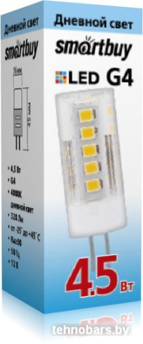 Светодиодная лампа SmartBuy G4 4.5 Вт 4000 К SBL-G4 4_5-40K фото 4