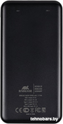 Внешний аккумулятор Rivacase VA2150 10000mAh (черный) фото 4