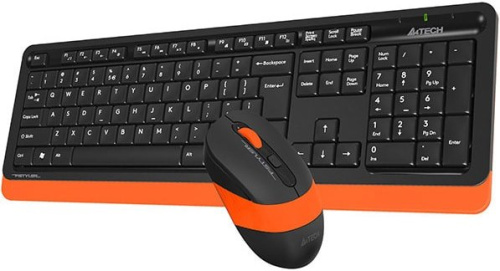 Клавиатура + мышь A4Tech Fstyler FG1010 (черный/оранжевый) фото 5