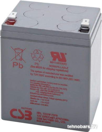 Аккумулятор для ИБП CSB HRL1223W F2 (12В/5 А·ч) фото 3