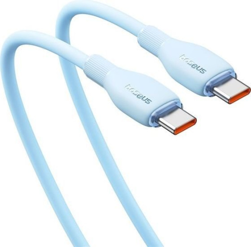 Кабель Baseus Pudding Series USB Type-C - USB Type-C (2 м, голубой) фото 5