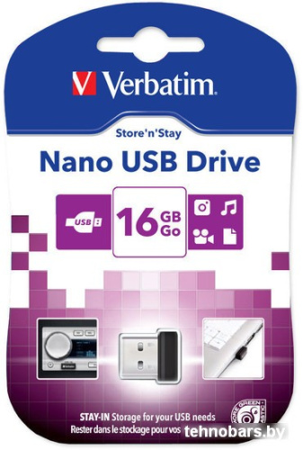 USB Flash Verbatim Store 'n' Stay NANO 16GB (97464) фото 4