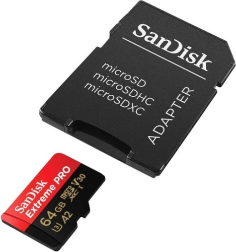Карта памяти SanDisk Extreme PRO SDSQXCY-064G-GN6MA microSDXC 64GB (с адаптером) фото 4