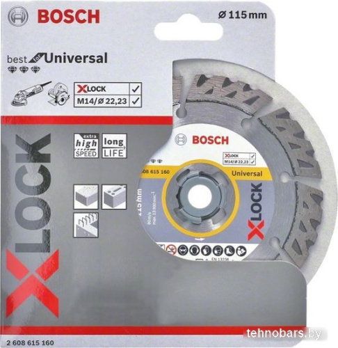 Отрезной диск алмазный Bosch X-Lock Best Universal 2608615161 фото 5