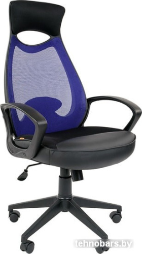 Кресло CHAIRMAN 840 (черный/синий) фото 3