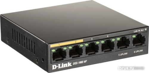 Неуправляемый коммутатор D-Link DSS-100E-6P/A1A фото 4