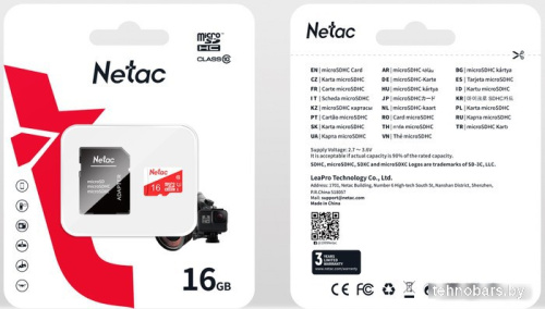 Карта памяти Netac microSDXC P500 ECO 16GB фото 4