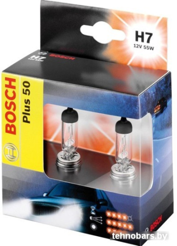Галогенная лампа Bosch H7 Plus 50 2шт [1987301086] фото 3