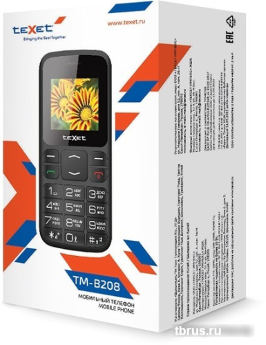 Мобильный телефон TeXet TM-B208 (черный) фото 6