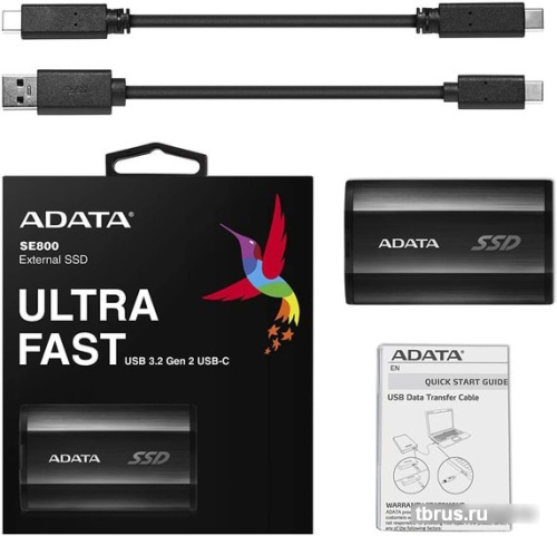 Внешний накопитель A-Data SE800 512GB ASE800-512GU32G2-CBK (черный) фото 6