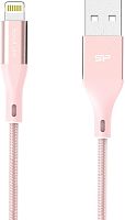 Кабель Silicon-Power Boost Link Nylon USB Type-A - Lightning (1 м, розовый)