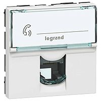 Розетка телефонная Legrand Mosaic 78732 (белый)