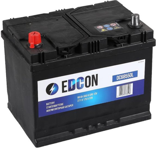 Автомобильный аккумулятор EDCON DC68550L (68 А·ч)