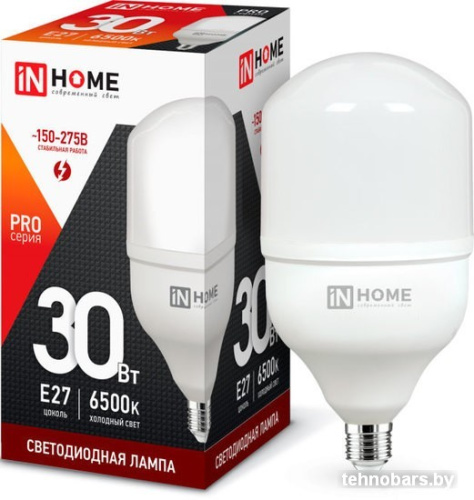 Светодиодная лампочка In Home LED-HP-PRO 30Вт 230В Е27 6500К 2850Лм 4690612031088 фото 3