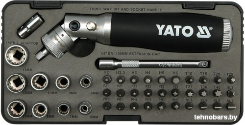 Набор торцевых головок и бит Yato YT-2806 (42 предмета) фото 3