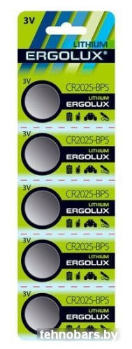 Батарейки Ergolux CR2025 BL-5 5шт фото 3
