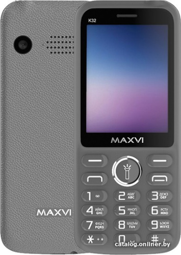 Кнопочный телефон Maxvi K32 (серый) фото 3