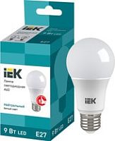 Светодиодная лампа IEK ECO A60 E27 9 Вт 4000 К