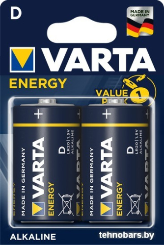 Батарейки Varta Energy D 2 шт. фото 3