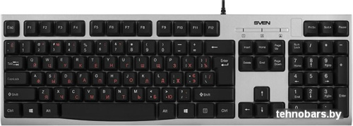 Клавиатура SVEN KB-S300 (серебристый/черный) фото 3