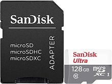 Карта памяти SanDisk Ultra microSDXC SDSQUNR-128G-GN6TA 128GB (с адаптером)