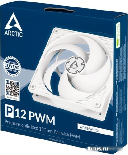 Вентилятор для корпуса Arctic P12 PWM ACFAN00171A (белый) фото 6