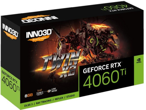 Видеокарта Inno3D GeForce RTX 4060 Ti 8GB Twin X2 N406T2-08D6-171153N фото 5