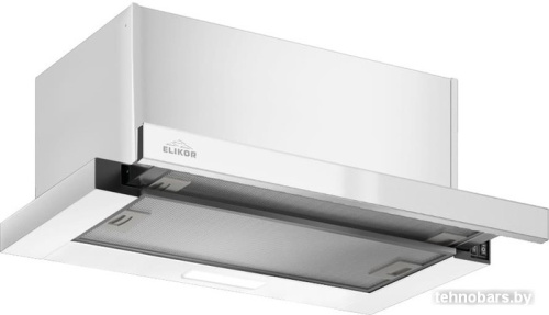 Кухонная вытяжка Elikor Slide 60П-1000 229461 (белый/стекло белое) фото 3