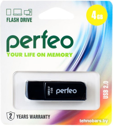 USB Flash Perfeo C10 4GB (черный) [PF-C10B004] фото 5