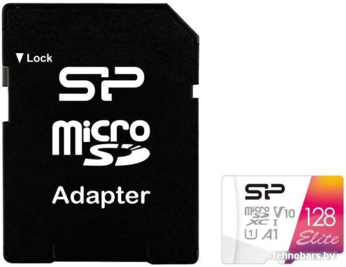Карта памяти Silicon-Power Elite microSDXC SP128GBSTXBV1V20SP 128GB (с адаптером) фото 3