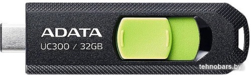 USB Flash ADATA UC300 32GB (черный/зеленый) фото 3
