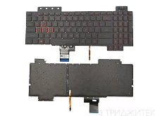 Клавиатура для ноутбука Asus FX504, FX505, FX80, черная, с подсветкой