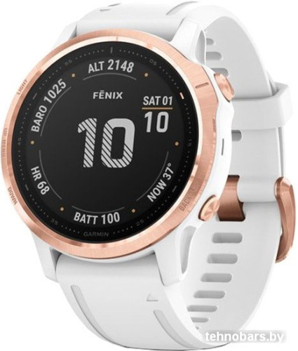 Умные часы Garmin Fenix 6s Pro (розовое золото/белый) фото 3