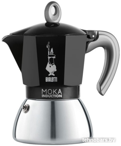 Гейзерная кофеварка Bialetti Moka Induction 2021 (6 порций, черный) фото 3