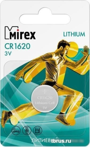 Элементы питания Mirex CR1620 Mirex литиевая блистер 1 шт. 23702-CR1620-E1 фото 3