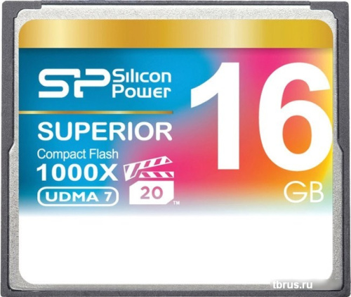 Карта памяти Silicon-Power CF 1000X 16Gb (SP016GBCFC1K0V10) фото 3