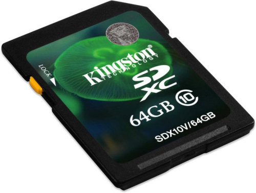 Карта памяти Kingston SDXC (Class 10) 64GB (SDX10V/64GB) фото 4