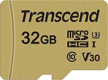 Карта памяти Transcend microSDHC 500S 32GB+ адаптер