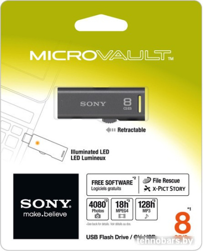 USB Flash Sony Micro Vault Classic Black 8GB (USM8GR) фото 5