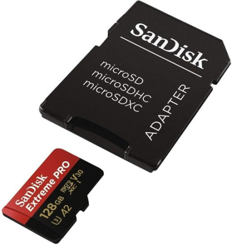 Карта памяти SanDisk Extreme PRO SDSQXCY-128G-GN6MA microSDXC 128GB (с адаптером) фото 4