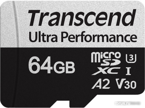 Карта памяти Transcend microSDXC 340S 64GB (с адаптером) фото 4