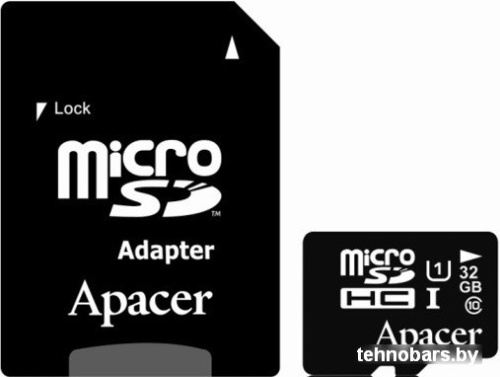 Карта памяти Apacer microSDHC UHS-I (Class 10) 32GB + адаптер (AP32GMCSH10U1-R) фото 3