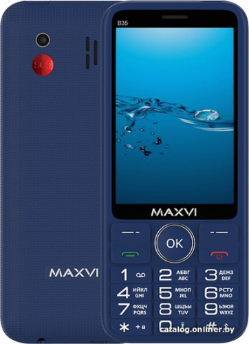 Кнопочный телефон Maxvi B35 (синий) фото 3