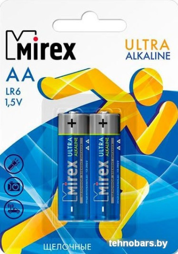 Батарейки Mirex Ultra Alkaline AA 2 шт LR6-E2 фото 3